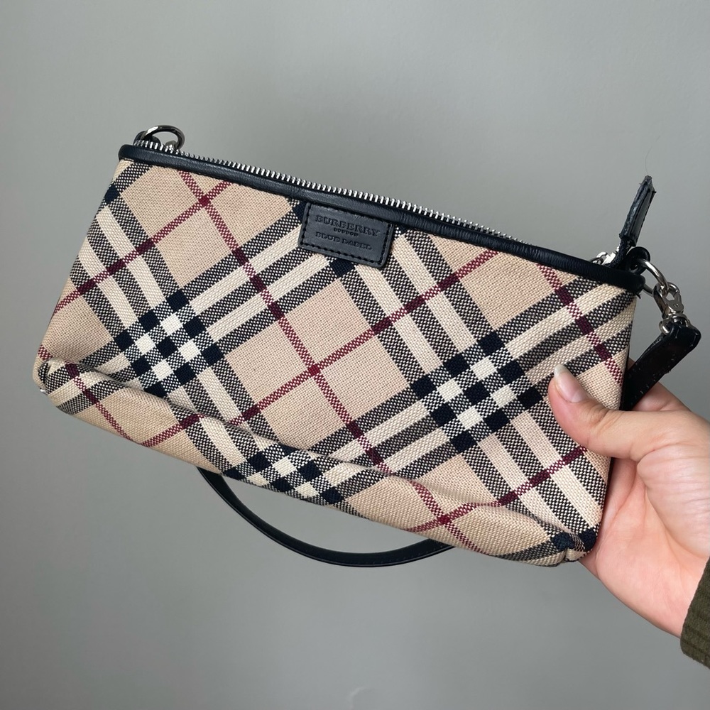 Burberry Blue Label Nova Check Shoulder Clutch Pochette